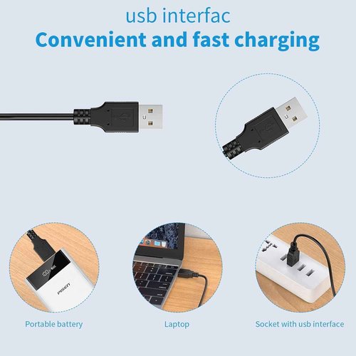 Replacement SoftKare Trimmer Charger SoftKare Groin Hair Trimmer Charger Compatible with SoftKare Groin Hair Trimmer Charger Cord USB Charging Cable