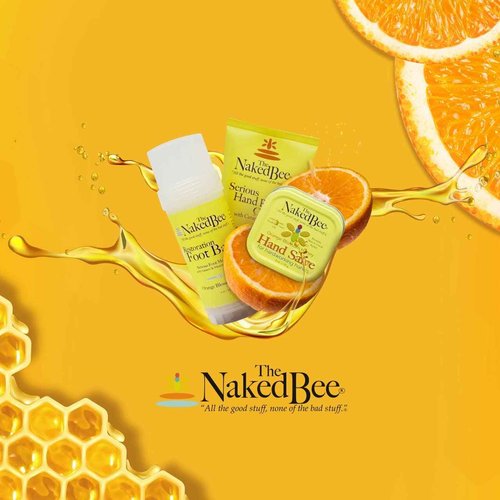 The Naked Bee Orange Blossom Honey Collection, Hand and Body Lotion 3 Piece Gift Set
