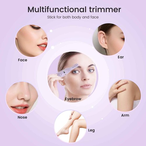 Yinowt Ear and Nose Hair Trimmer for Women, 2025 Professional Painless 2 in 1 USB Rechargeable Eyebrow & Facial Hair Trimmer, Precision Tool with Powerful Motor and Dual-Edge Blades, IPX7 Waterproof