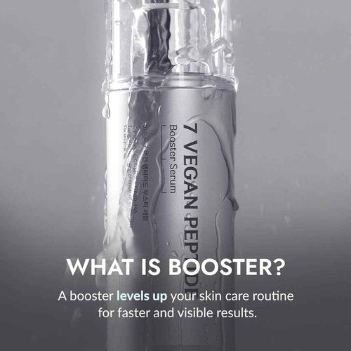 MIZON 7 Vegan Peptide Booster Serum Korean Anti-Aging Face Serum with Niacinamide & Hyaluronic Acid Hydrating Firming & Smoothing Skincare for Fine Lines & Skin Repair – 5.07 fl oz