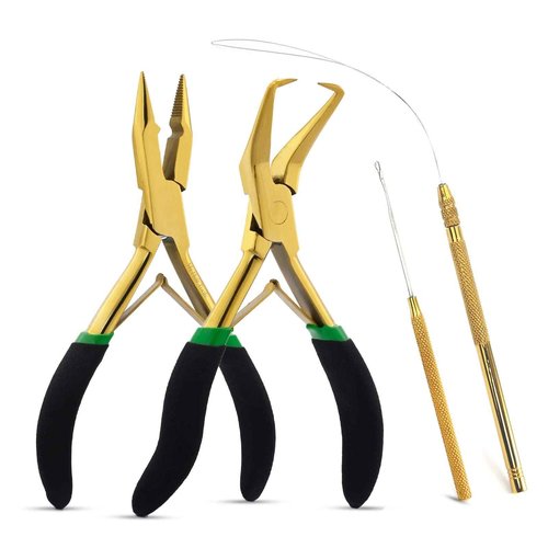 Self Tanner Hair Tools Pro Hair Extension Tools Kit, Hair Extensions Remover Pliers Set, Micro Beads Hair Pulling Hook
