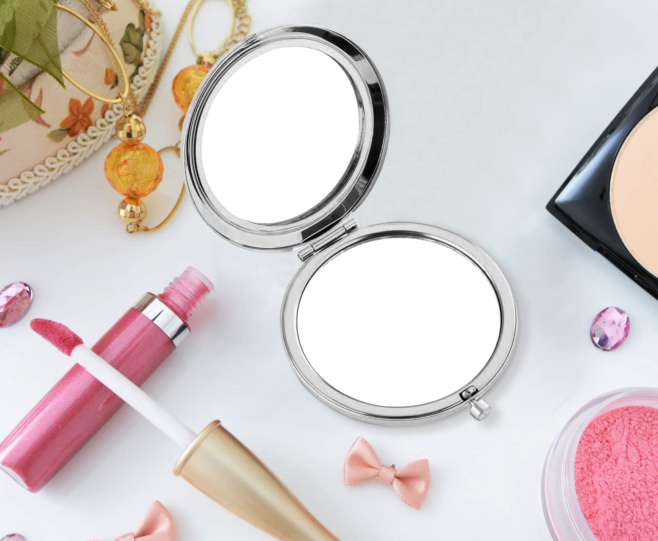 Kukeyiee to My Girl Travel Makeup Mirror, Sliver Engraved Travel Pocket Cosmetic Compact Makeup Mirror Gifts for Daughter Birthday Graduation Christmas from Present Mom and Dad…