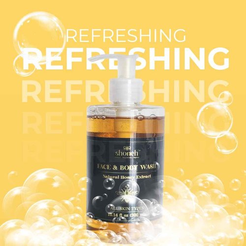 Shoneh Face & Body Wash – Natural Honey Extract [PH 5.5] – Suitable for ALL Skin Types