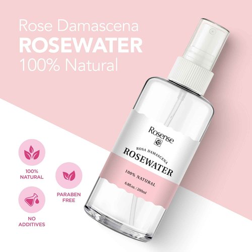 Rosense Rosewater Hydrating Facial Toner/Rose Water Face Mist (6.8 Oz) 2-Pack