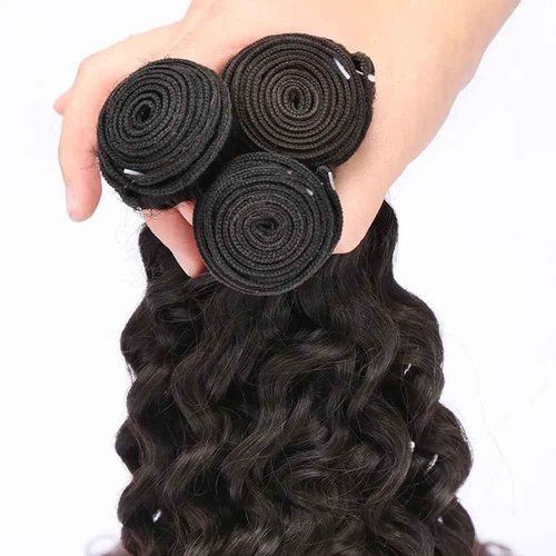Brazilian Human Hair Bundles Deep Curly Bundles 14 14 14 Inch Unprocessed Virgin Remy Hair Deep Wave Human Hair for Black Women Soft and Healthy Extension