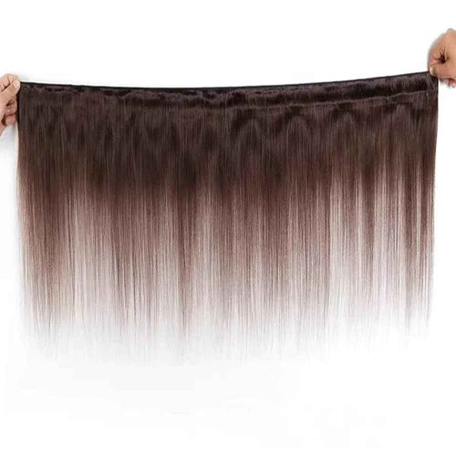 Dark Brown Straight Bundles Human Hair Color 4 Brown Bundles Double Weft Brazilian Virgin Dark Brown Remy Hair Extensions Silky and Soft for Black Women (10 10 10 inch 3 Bundles)