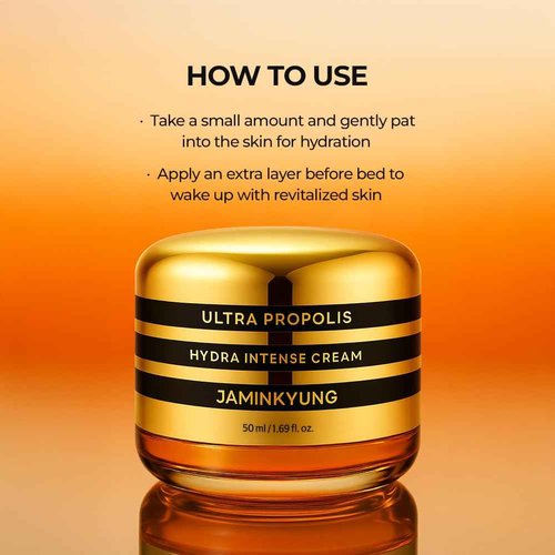 Jaminkyung Triple Propolis & Snail Mucin Cream -Korean Face Moisturizer for a Luminous Glow & Deep Hydration, with 8-Hyaluronic Acids & Panthenol Dry, Dull Skin 1.69 fl oz (50ml)