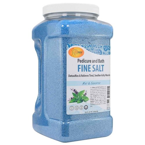 SPA REDI - Detox Foot Soak Pedicure and Bath Fine Salt, Mint and Eucalyptus, 128 Oz - Made with Dead Sea Salts, Argan Oil, Coconut Oil, and Essential Oil - Hydrates, Softens and Moisturizes