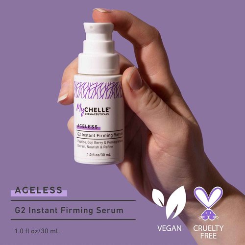 MyCHELLE Dermaceuticals G2 Instant Firming Serum, 1 Fl Oz - Skin Firming Serum with Peptide, Goji Berry & Pomegranate Extract to Nourish, Refine & Help Reduce the Appearance of Fine Lines and Wrinkles