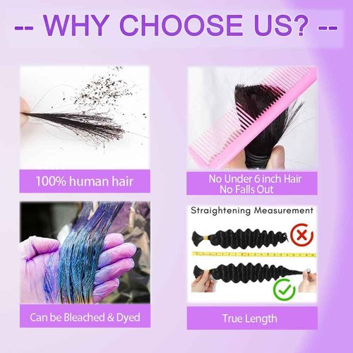 ZFY Human Braiding Hair 100g 22 Inch Deep Wave Bulk Human Hair for Braiding Boho Braids 100% Unprocessed Brazilian Virgin Human Hair Extensions No Weft 2 Bundle/Pack Natural Color