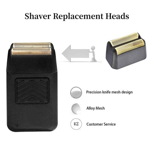3 Pack Professional 5 Star Series Finale Shaver Replacement Foil and Cutter Bar Assembly Compatible with wahl Shaver Foil 7031-100, 7043-100 Super Close Shaving Replacement Heads，Black