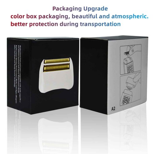 2 Pack Pro Shaver Replacement Foil and Cutters Compatible with andis 17150(TS-1)/17155/17200 Shaver ProFoil Lithium Replacement Golden