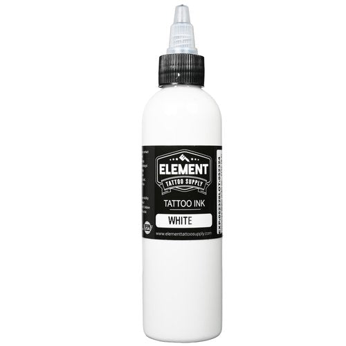 Element Tattoo Supply White Tattoo Ink 4oz Bottle Solid Permanent for Human Skin