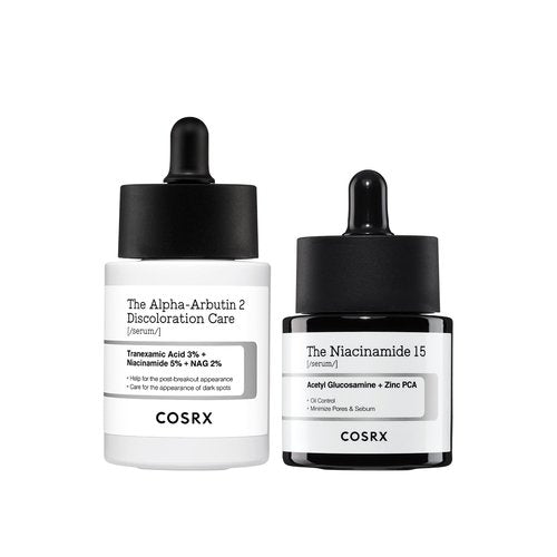 COSRX Serum Duo - 2% Alpha Arbutin Discoloration Care + 15% Niacinamide Face Serum