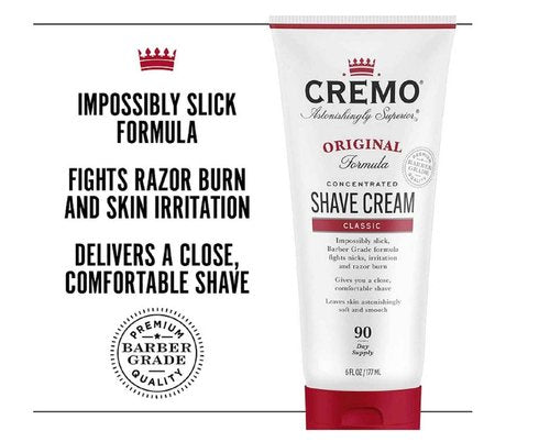 Cremo Barber and Coconut Mango Shave Creams, Ultra-Slick Formulas Fight Razor Burn, Nicks and Cuts, 12 oz Total (2 Pack)