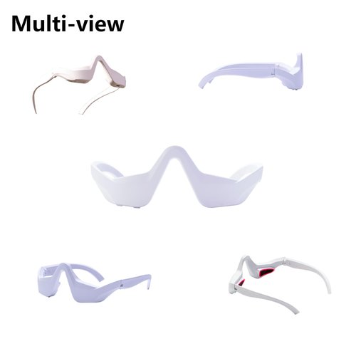 Elitzia Beauty Eye Care Goggles Device Red Light Eye Protection Frames Massager Removes Dark Spots Circles Bags and Wrinkles ET110N (White Eyeglass Temples)