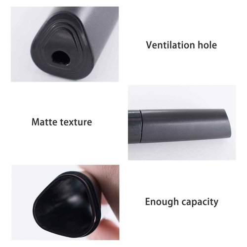 2 Pack Travel Toothbrush Case, Lightweight Portable Breathable Plastic Brushes Storage Container Toothbrush Holder for Travel Camping Business Gym Home Hotel Use, Not Including Toothbrush (Black)