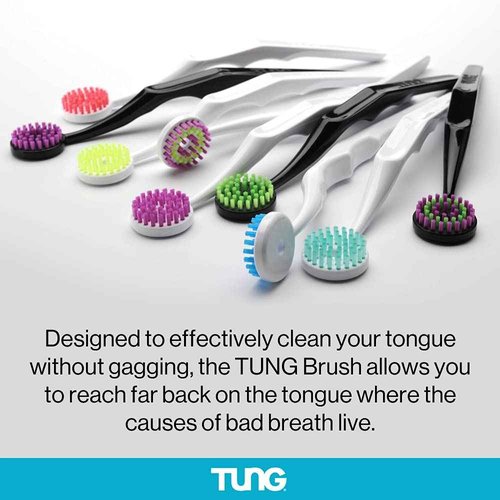 Tung Tongue Gel, Natural Mint Blast Tongue Cleaner Paste, Bad Breath Odor Eliminator, Halitosis Defense, BPA Free, USA Made (4-Pack)