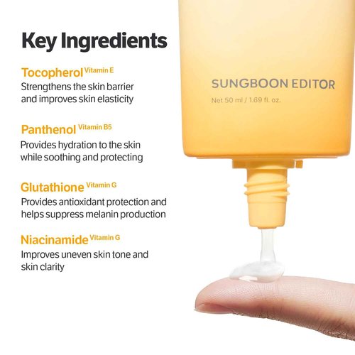 SUNGBOON EDITOR Daily Invisible Blurring Sunscreen with Broad Spectrum SPF 40 Invisible Sunscreen for Face, Makeup Primer spf, 50ml, 1.69 fl.oz, Oil Free, Weightless