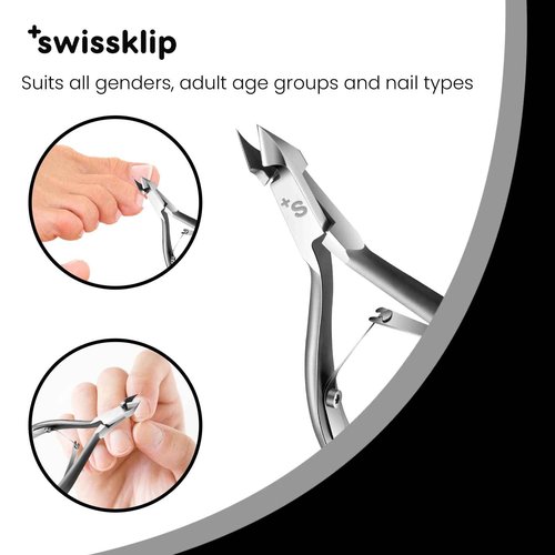 Swissklip Cuticle Trimmer, Cuticle Remover, White Elephant gifts, Cuticle Nippers, Cutter, Nail Nipper used along with Cuticle Pusher Tool, Nail Cuticle Trimmer