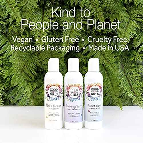 Good For You Girls Three-Step Skincare Gift Set - Cleanser, Toner & Moisturizer for Girls to Teens, Safe, Natural, Plant-Based ingredients. Vegan & Gluten-Free | 3 Piece, 4 oz ea.