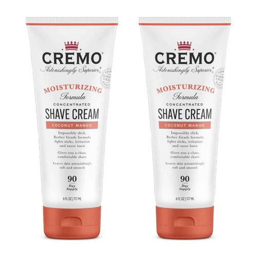 Cremo Coconut Mango Moisturizing Shave Cream, Astonishingly Superior Ultra-Slick Shaving Cream & Vanilla Orchid Moisturizing Shave Cream, Astonishingly Superior Ultra-Slick Shaving Cream