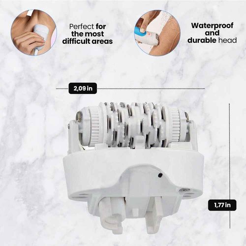 Braun Replacement Hair Removal Head 67030946 Compatible with Braun Silkepil 7 Xpressive Pro and Braun Silk Epil 5, White