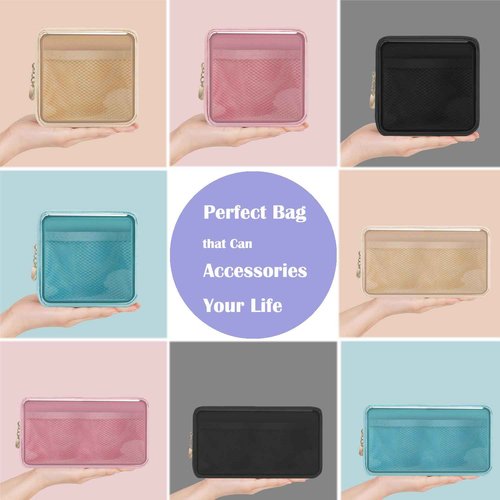 CHICREEN 3 Pack Clear Toiletry Bag,Portable Travel Makeup Bags with Zipper, TSA Approved Clear Organizer Bags,Make Up Pouches, Carry-on Travel Accessories Essentials,Gifts for Women,Pink
