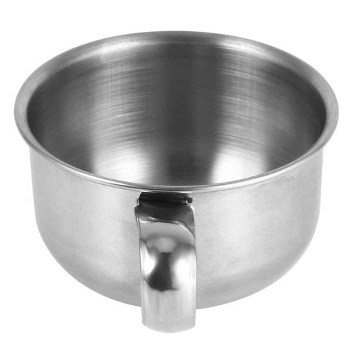 Haosie Shaving Soap Bowl Cup, Man Shaving Soap Bowl, 3.4inch Stainless Steel Soap Bowl with Handle, Metal Shaving Soap Mug Bowl Cup Shaver Cleansing Foam Tool for Man