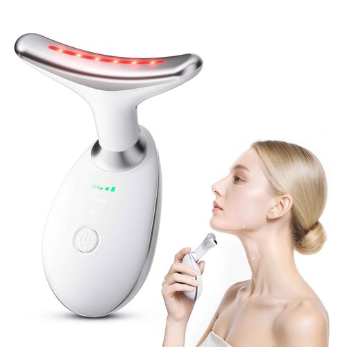 Neck and Face Care Device for Home Daily Use, Skin Care Tool, Wrink-le Improve, Firm, Tightening and Smooth White