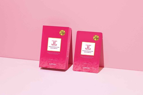 JAYJUN Rose Blossom Mask (10 Sheets) – Rose Water, Betaine & Allantoin for Soothing Hydration Skin 0.84 fl. oz.