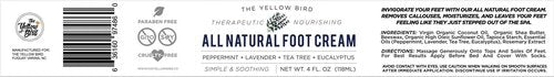 Yellow Bird Foot Cream 2 Pack Bundle - Natural Dry & Itchy Feet Repair Balm. Foot Moisturizer with Organic Ingredients and Essential Oils