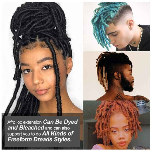 FAMILOCS 16 Inch 50g Tight Afro Kinky Bulk 100% Human Hair for Dreadlock Extensions Locs Repair Braids and Twists Bleachable and Dyeable