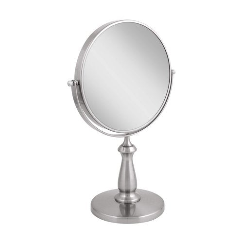 Zadro 9" W x 13" H Round Non-Lighted Makeup Mirror 8X 1X Magnifying Makeup Mirrors Rotating Head Makeup Mirror for Desk