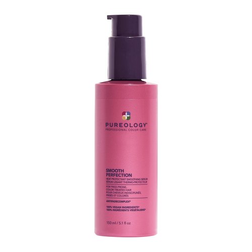Pureology Smooth Perfection Smoothing Serum - For Normal to Thick and Frizzy Hair, Smooths Hair & Protects Against Heat Damage, Sulfate-Free & Vegan