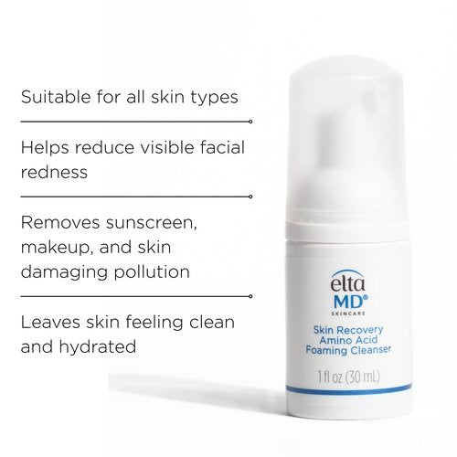 EltaMD Cleanse & Protect Duo Skinare Deluxe Mini Set with UV Clear Tinted and Skin Recovery Amino Acid Cleanser