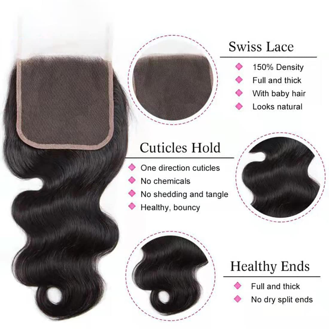 OLFORY 5X5 HD Lace Closure Human Hair 5X5 Lace Closure Free Part Body Wave Closure 12A Brazilian Virgin Human Hair Body Wave Closure Top Swiss Lace Closure 12 inch