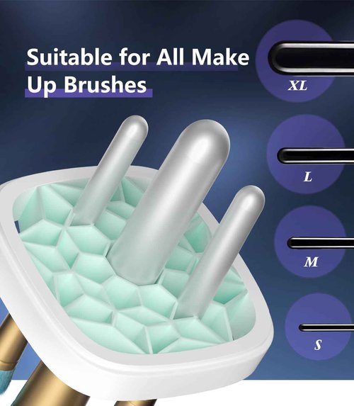 3.0 Upgrade Make Up Brush Cleaner Cosmetic【Industry NO.1-12x Cleaning Power】【SGS Certified - 0 Dust】 MakeupBrushes Cleaner Suitable for all Brush，Circuit Upgrade Make Up Brush Cleaner XDWHITE