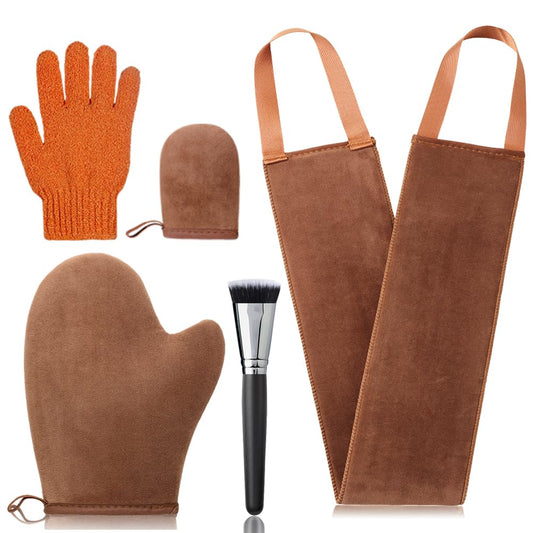 5 in 1 Self Tanning Mitt Applicator Tanning Mitts Self Tanner Kit, Self Tanner Mitt Applicator Sunless Tanner Mitt Self Tanning Glove for Self Tan Mitt Applicator Self Tanner Mit Tanner Glove