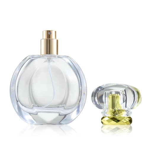 JJKMALL 50ml 1.7 oz Vintage Shape Spray Bottle Refillable Crystal Glass Atomizer Empty Fine Mist Spray Perfume Bottles - (1Pack) 1pc Funnel Filler 1PC 3ml Dropper 1pc Storage Gift Bag