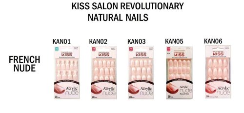 Kiss Salon Acrylic Nude French Nails 28 Count (Breathtaking) (3 Pack)