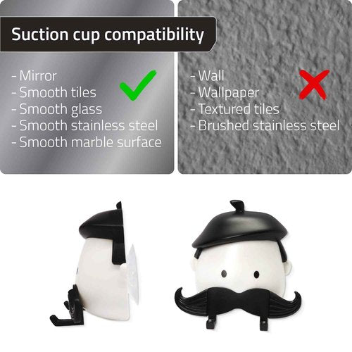 PELEG Design Mr. Razor – Razor Holder Suction Shaving Razor Holder for Shower Bathroom Bath Unique Gifts