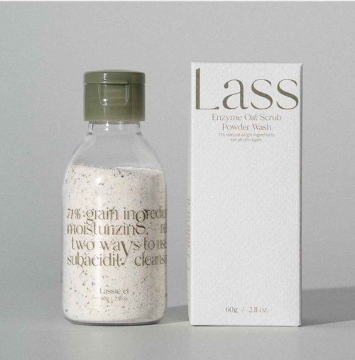 Lassie'el Enzyme Oat Scrub Powder Wash 50g / deep-cleansing Enzyme Wash / Made with EWG green grade ingredients