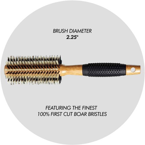 Sam Villa Signature Series Nylon & Boar Bristle Hair Brush Round Styling Brush