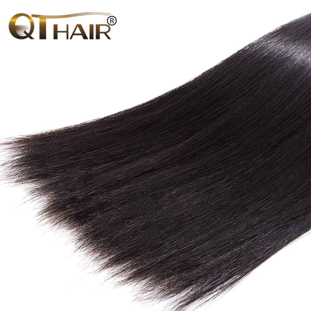 QTHAIR 14A Virgin Hair Indian Straight Human Hair 26" 100g 100% Unprocessed Straight Indian Virgin Hair Weave Natural Color Indian Straight Hair Bundles