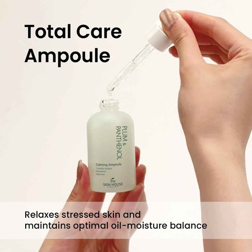 The Skin House PLUM & PANTHENOL Calming Ampoule – Soothing Facial Ampoule for Sensitive & All Skin Types – Panthenol-Infused Hydrating & Calming Korean Skincare[ 50ml /1.69 fl.oz]