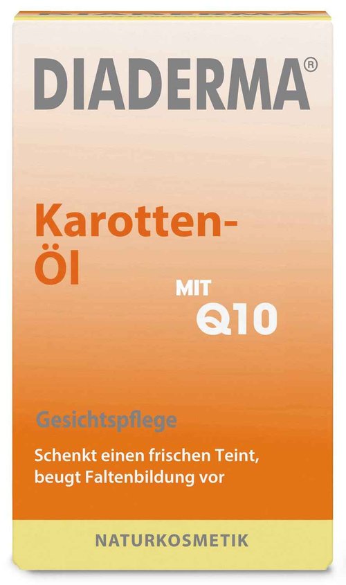 DIADERMA Carrot Oil, 30 ml – New Formula with Q10: Gives a Fresh Complexion, Prevents Wrinkles, with Vitamin E + A, Natural Cosmetics
