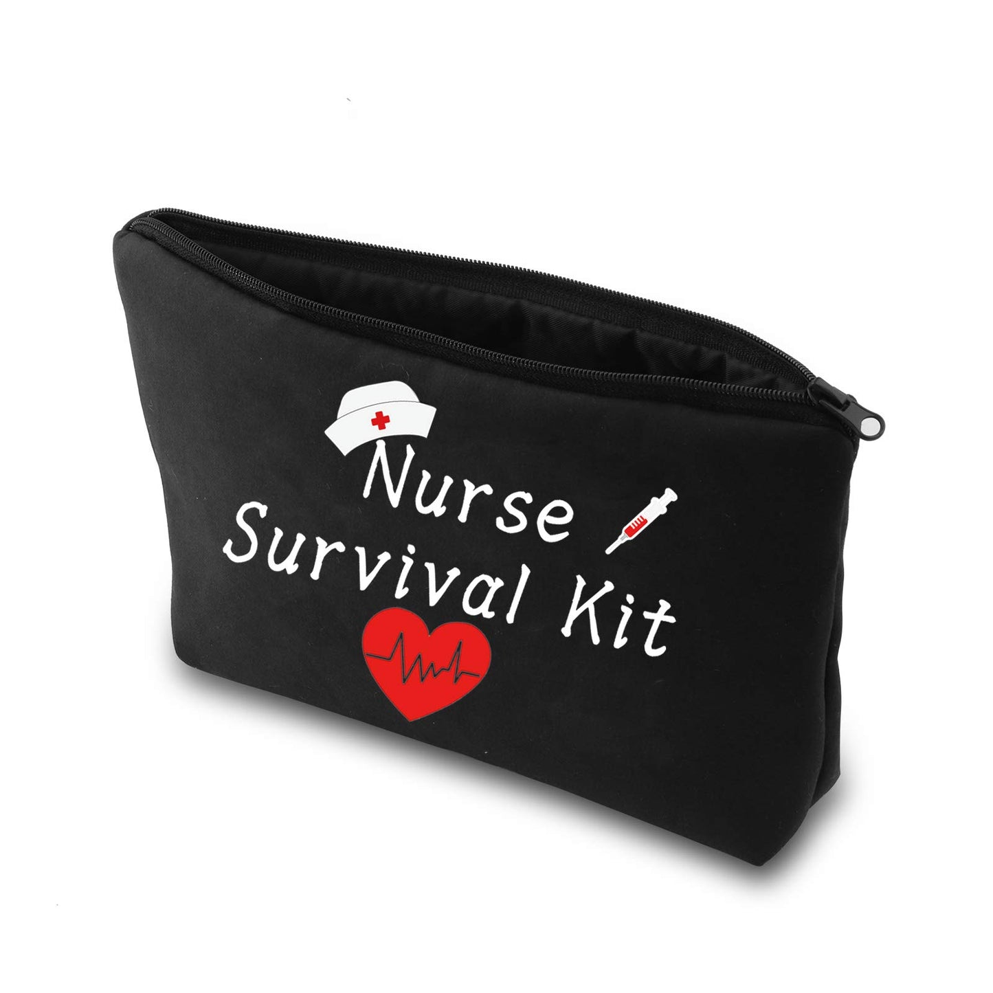 PXTIDY Nurse Gifts Nurse Survival Kit Cosmetic Bag Nurse Bag Nursing Gift Nurse Student Graduation Gift (BLACK)