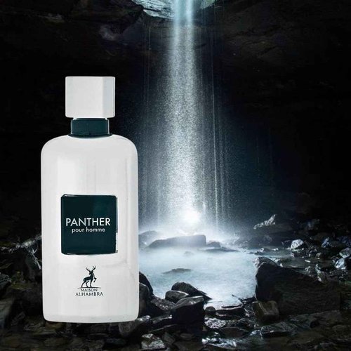 Maison Alhambra Panther Pour Homme Eau De Parfum Spray 100ML (3.4 OZ) Long Lasting Arabian Perfume For Men - Premium Perfume Men Fresh, Citrusy & Spicy Fragrance with Vanilla, Vetiver & Lavender Notes