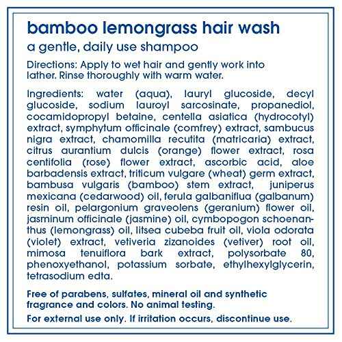 LATHER Bamboo Lemongrass Shampoo & Conditioner Set - Gentle Daily Moisturizing Shampoo & Hair Detangler Conditioner for All Hair Types - Lightweight, Non-Greasy, Sulfate Free - 8 Fl Oz Bottles